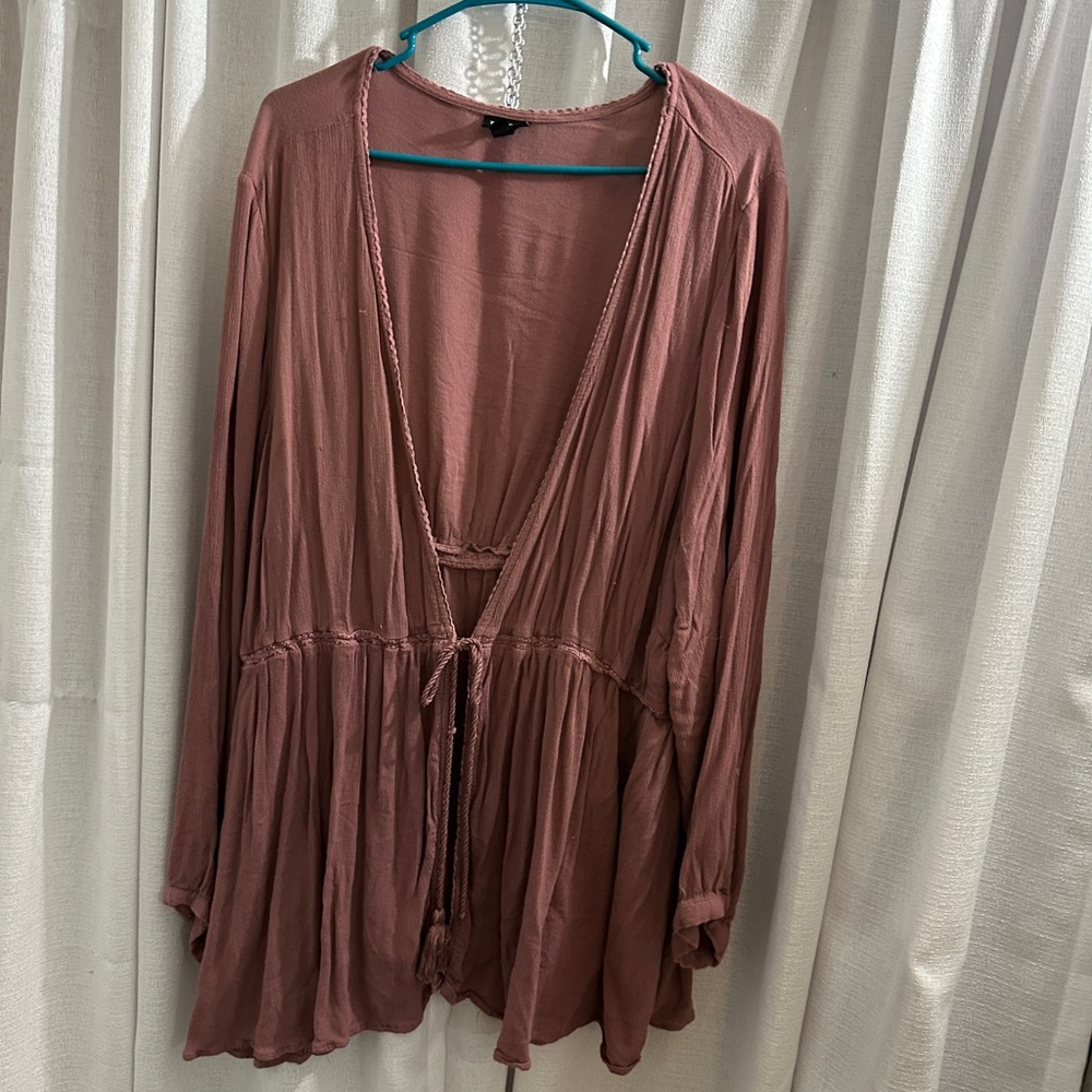 1930. Rust Open Front Cardigan